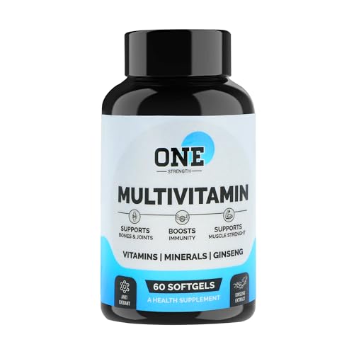 ONE STRENGTH OS Multivitamin for Men and Women with Zinc, Vitamin C, D3, Multiminerals, and Ginseng Extract – 60 Softgel for Enhanced Energy, Stamina, and Immunity ONE STRENGTH OS Multivitamin for Men and Women with Zinc, Vitamin C, D3, Multiminerals, and Ginseng Extract – 60 Softgel for Enhanced Energy, Stamina, and Immunity