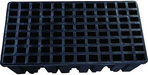 Image of Eagle 2 Drum Spill Containment Pallet with Drain and Forklift Pockets, 51.5 inchx26.25 inchx13.75 inch, 66 Gallon Sump, 4,000 lbs. Load Capacity Secondary Containment Pallet, Made in USA, Black, 1620B