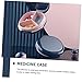 ORFOFE Portable Silicone Pill Box Travel Organizer Multi-Grid Medicine Case Pill Case Med Wallet Organizer Sealed for