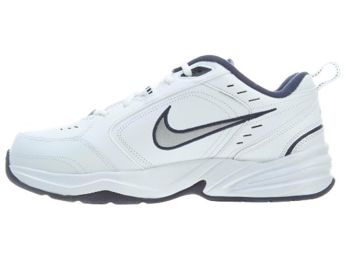 Nike Tênis masculino Air Monarch IV Cross Trainer, branco/prata metálico, 42, Branco/prata metálica.