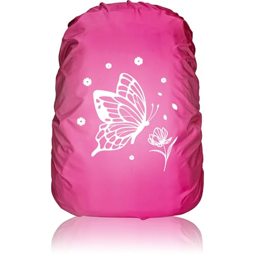 Jiahuade Funda Impermeable para Mochila,Funda Lluvia para Mochilas,Reflectante Funda Mochila Impermeable,para Senderismo,Camping,Turismo,Ciclism für Jungen Mädchen Schulanfänger