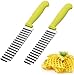 Produktbild drmfly Wellenschneider,Kartoffelschneider,Pommesschneider,Wellenmesser,Kartoffelchips Messer Edelstahl Crinkle Wellenmesser für Kartoffelchips Pommes Frites Früchte