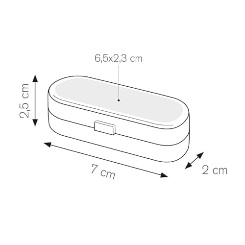 One Shop Mini-Pillendose mit 3 separaten Fächern aus strapazierfähigem PVC, praktisch und praktisch (2 Stück) (grün)