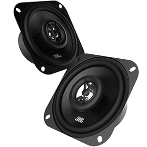 JBL Stage1 41F 2-Wege Auto Lautsprecher Set von Harman Kardon – 125 Watt KFZ Auto Boxen 25 Watt RMS – 2 stück Car HiFi JBL Box groß 10cm | 100mm | 4 Zoll, Schwarz