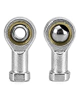 QWORK® 2 Stück 8mm Gelenkkopf Gelenklager, M8 x 1.25 Gelenklager Metrisch Innengewinde Rechtsgewinde selbst-schmierend für Sphärische Gleitstangenenden