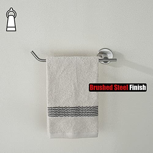 Jqk Hand Towel Bar, Stainless Steel Towel Ring For Bathroom, 9 Inch Necklace Holder Brushed Finish Wall Mount Left Hand, Tr101-Bn #TOP6