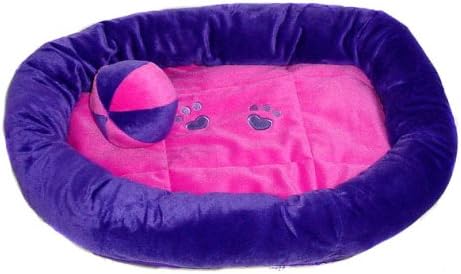 Purple & Pink Pet Bed w/Play Ball
