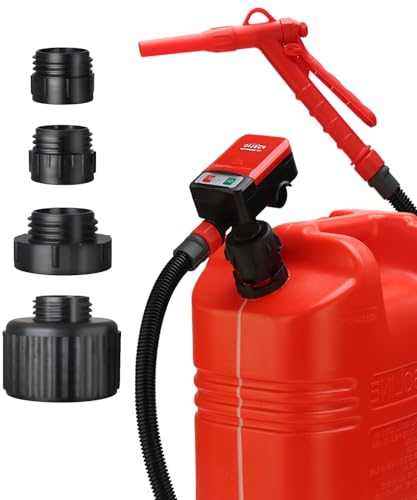 FUELIO Fuel Transfer Pump Battery Powered with Nozzle - Gas Pump For 5 Gallon Gas Can - 51
