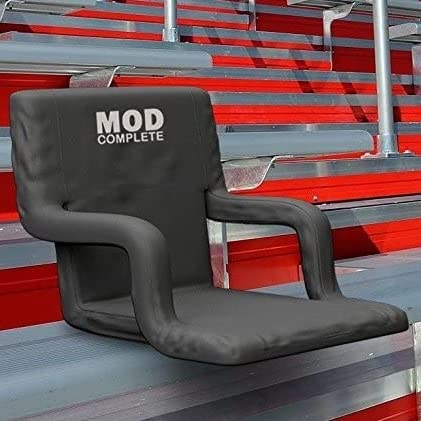 MOD Stadium Seat Chair for Bleachers and Benches with Padded Cushion Backs and Armrest Support, Includes 6 Reclining Custom Fit Sport Positions with Portable Backpack Straps (Regular Fit - 21”) - Thumbnail 2