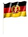 Produktbild Stockflagge/Stockfahne DDR Flagge/Fahne ca. 30 x 45 cm mit ca. 60cm Stab/Stock