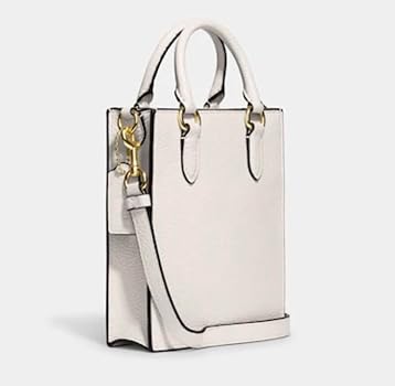 コーチCOACH白のミニ トート2wayぺブルド レザー ノース サウス ミニ 公式】コーチアウトレット | ノース／サウス ミニ トート