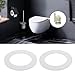 Briny River 2PCS Toilet Tank Seal Ring 80x54x3mm Silicone Seal Compatible with Toto Flush Valve THU440-A
