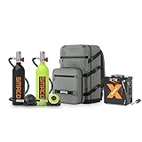 SMACO Mini Scuba Tank S400 1L Portable Diving Tank (2 Pcs) Reusable Scuba Pony Bottle Backup Dive Ai