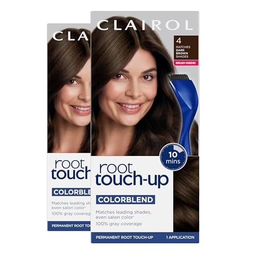 Clairol Root Touch-Up by Nice'n Easy Permanent Hair Dye, 4 Dark Brown Hair Color, (Pack of 2)