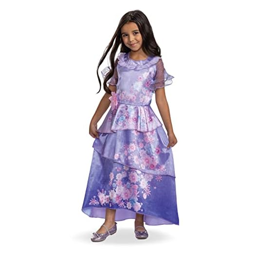 Disguise Isabella Encanto, disfraz oficial de Disney Isabella Encanto, disfraz de Halloween para niñas, talla infantil (7-8), Isabela