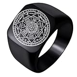 dac magic plus driver  Dacai The Seals of The Seven Archanges Bague en acier inoxydable poli avec amulette de protection pour homme et femme