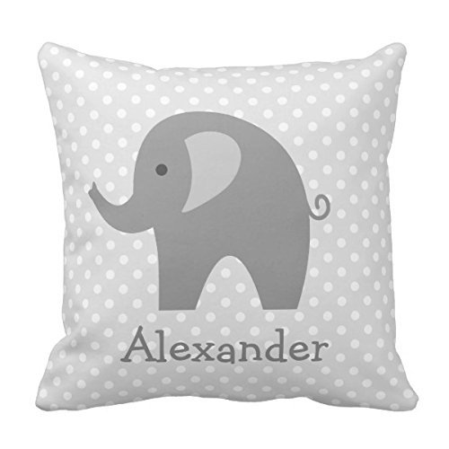 Custom de elefante para guardería habitación Home manta funda de almohada Funda de almohada fundas funda decorativa para sofá 18 x 18 pulgadas
