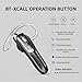 Sellwell Bluetooth Headset, Bluetooth Earpiece Noise Cancelling Mic, Trucker Headset 38H Talk Time, All-Day Comfort, Quick Mute - Single Ear Bluetooth Headset for Work, Travel, Driving