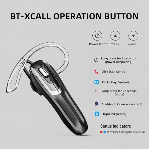 Auricular Bluetooth In Ear con Cancelación de Ruido y Micrófono miniatura 4