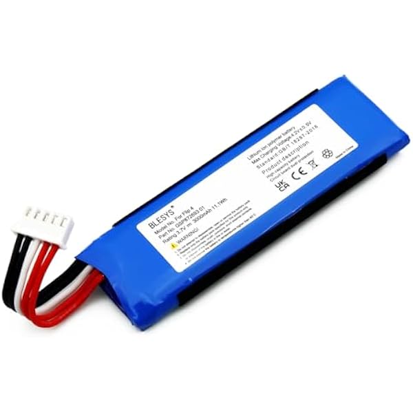 BLESYS Bateria do JBL Flip 4 głośnik Bluetooth litowo-polimerowy GSP872693 01 akumulator zapasowy [3,7 V 3000 mAh]