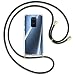 Produktbild mtb more energy® Handykette kompatibel mit Xiaomi Redmi Note 9, Redmi 10X 4G (6.53'') - dunkelgrün/Gold - Smartphone Hülle zum Umhängen - Anti Shock Full TPU Case