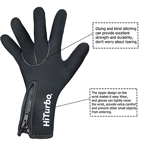 image for Hiturbo Neoprene Gloves Diving Wetsuit Gloves 3.5mm,Scuba Thermal Anti