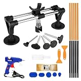 YOOMUR Deuken - Set di riparazione per auto, 25 pezzi, per la riparazione di ammaccature dell'auto, in plastica e metallo, nero, blu e giallo