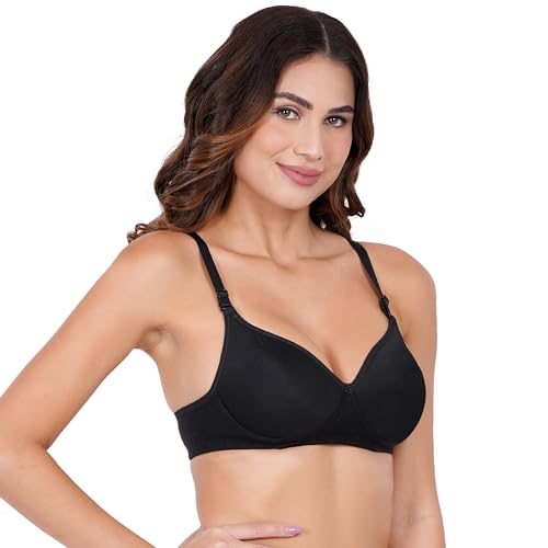 Image of BLACK ME Women's Non Padded Wirefree T-Shirt Bra Combo Pack of 2