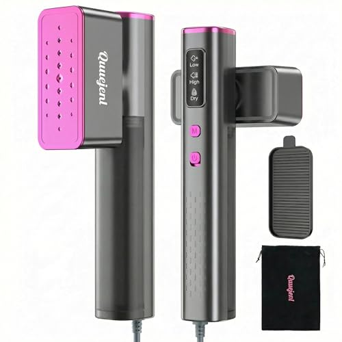 Travel Steamer for Clothes, 100V-240V Portable Iron, 15s Fast Heat Up, 2 in 1 Handheld Steamer &...