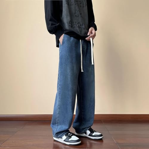 Men's Pants Summer Elastic Waist Comfort Fit Jeans4