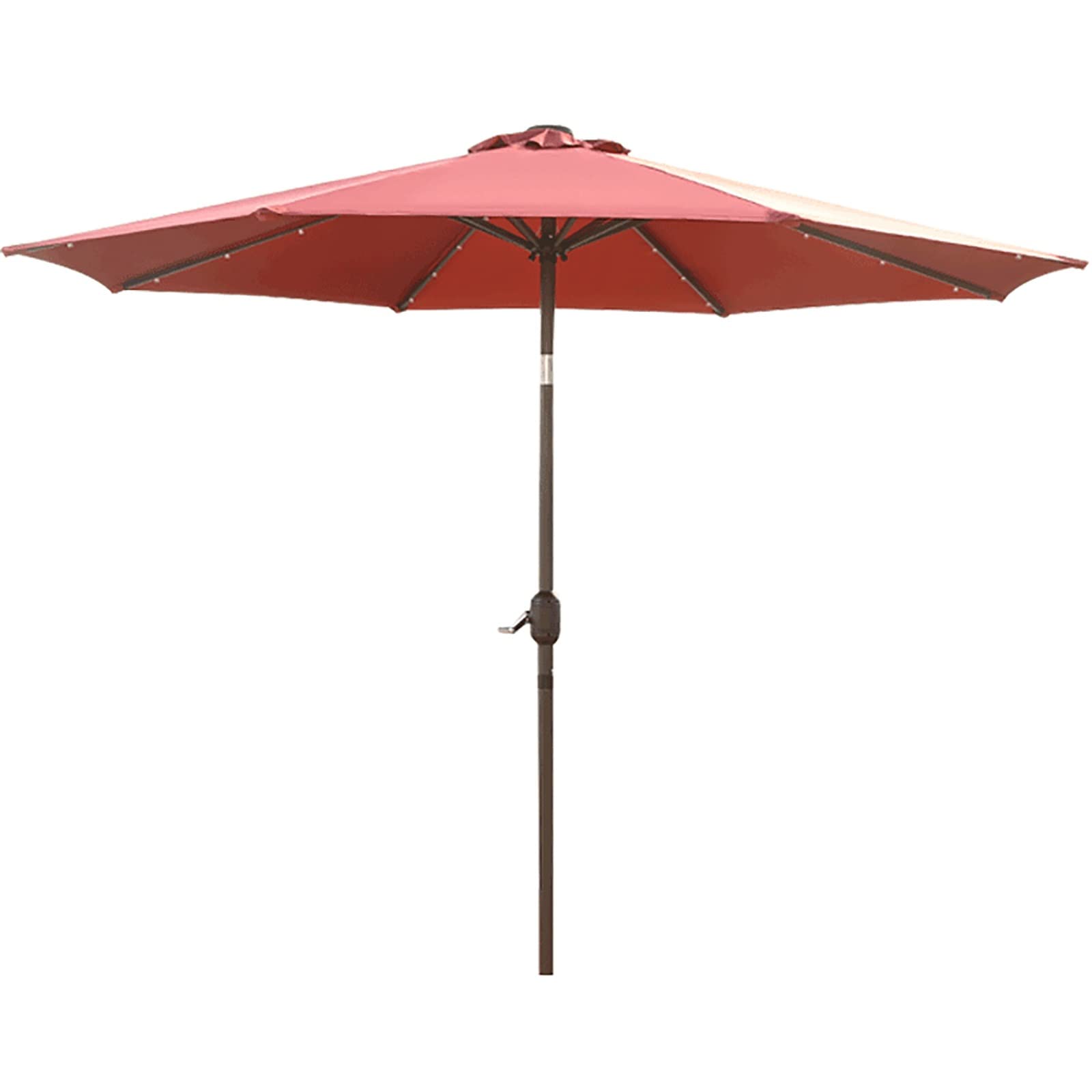 Amazon.com : 2.7 M/8.8ft Garden Parasol Umbrella with Solar-Powered LED  Lights, Sunshade with UPF 50+ Protection, Crank Handle for Opening Closing,  Base Not Included (Color : Red) : Patio, Lawn u0026 Garden