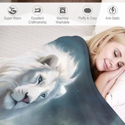 Couverture polaire lion linge de lit et couvre-lit en flanelle