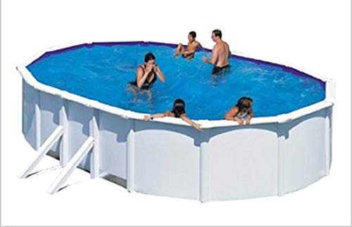 Pool fuoriterra in weißem Stahl Gre Oval Atlantis 610 – Bild 3