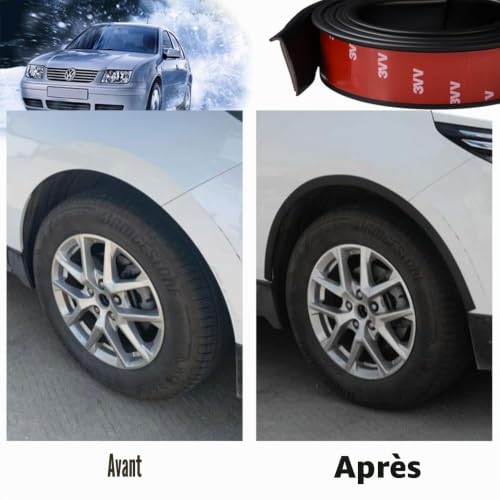 Garde-boue de roue pour auto évite les rayures du passage de roue noir - 6