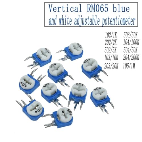 Potentiomètre RM065 1M de résistance variable lot de 20 pièces pour réglage de circuit électrique - 2