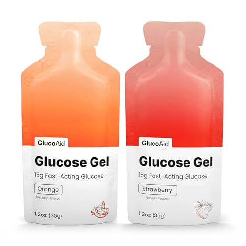 GlucoAid 15g Glucose Liquid Gel, Variety 10 Pack - Fast-Acting Liquid Glucose