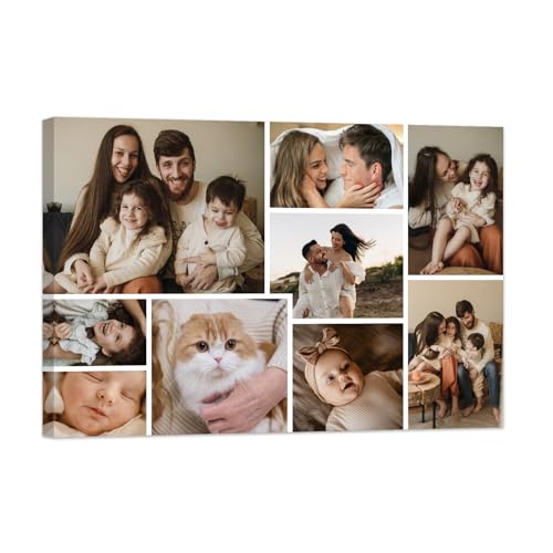 ZXHYWYM Collage 9 Photo Canvas Prints Custom Multi Personalized Picture