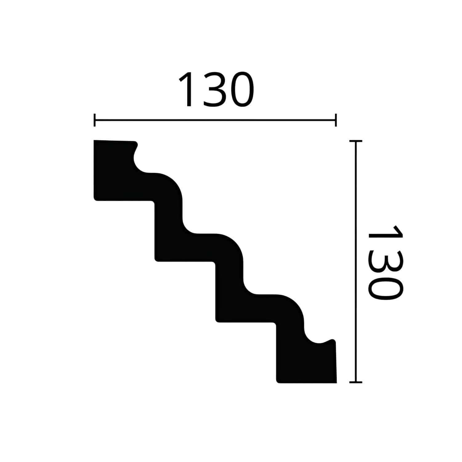 ST4 NOMASTYL listwa sufitowa - 20 szt. (40 m) - 130 x 130 x 2000 mm - NOËL & MARQUET - marka NMC - wytłaczany polistyren