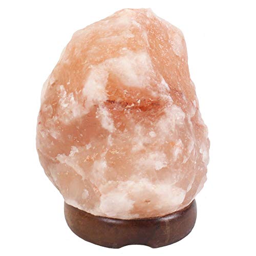 Något annorlunda lampa, 1,5-2 kg, Himalaya salt och trä, orange, 10 x 17 x 10 cm