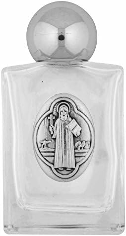 Venerare Glass Holy Water Bottle (Saint Benedict) image 5