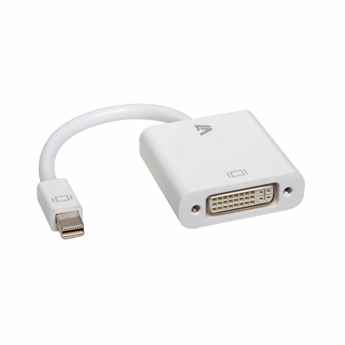 V7 Mini DisplayPort to DVI Adapter, Model CBL-MD1WHT-5N, White