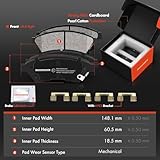 Frankberg Brake Kit incl. 2x Brake Disc + 4x Brake Pad Front Compatible with Astra J Caravan P10 Astra J GTC Astra J P10 Replace# 13412272, 13301207 - Image 3