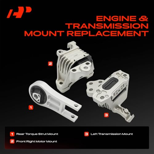 A-Premium Engine Motor Mount and Transmission Mount and Torque Strut Mount Kit Compatible with Jeep Cherokee 2014-2017 3.2L, Automatic Transmission, 3-PC Set, Replace# 68192832AC, 68164710AE by A-Premium - Image 3