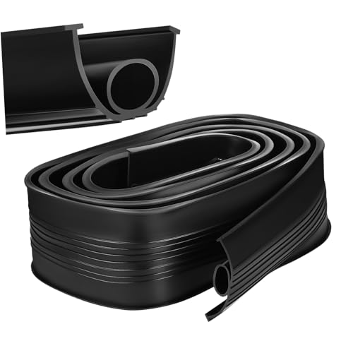 Lurrose 1 Rollo Tira de Sello para Puerta de Garaje Junta y Multiusos Protección Efectiva contra Agua y Suciedad Instalación Rápida y Abundante para Tipos de Puertas de Garaje