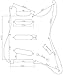 Dopro 8 Hole Vintage Strat SSS Guitar Pickguard ST Scratch Plate fits USA/Mexican Fender Strat White 3 Ply