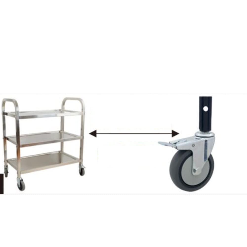 FREAZE Lenkrolle Mit Hülse, Verriegelnde Rollen Für Servierwagen Universalräder Für Küchenwagen Ersatzrollen Für Möbel-Robust Langlebig 4 Stück (Color : 2swivel+2with Brake, Size : 69mm)