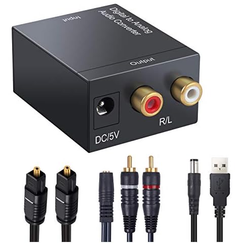 VinTeam DAC Converter Digital to Analog Audio Converter Digital SPDIF Toslink to Analog Stereo Audio RCA R/L for PS3 HD DVD Amps Cover