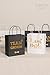 Ling's moment Wedding Party Gift Bag Assortment - 6 Bridesmaid 6 Groomsmen Gift Bags Kraft Paper Gold Foiled Team Bride Team Groom