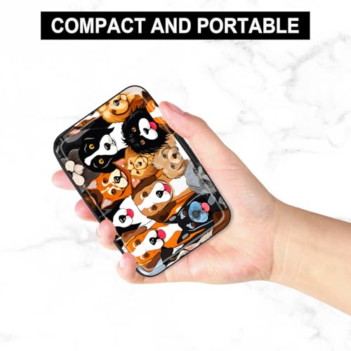 Image of Credit Card Holder, Mini Aluminum Card Wallet RFID Blocking Slim Metal Hard Card Case for Women Men, Dogs