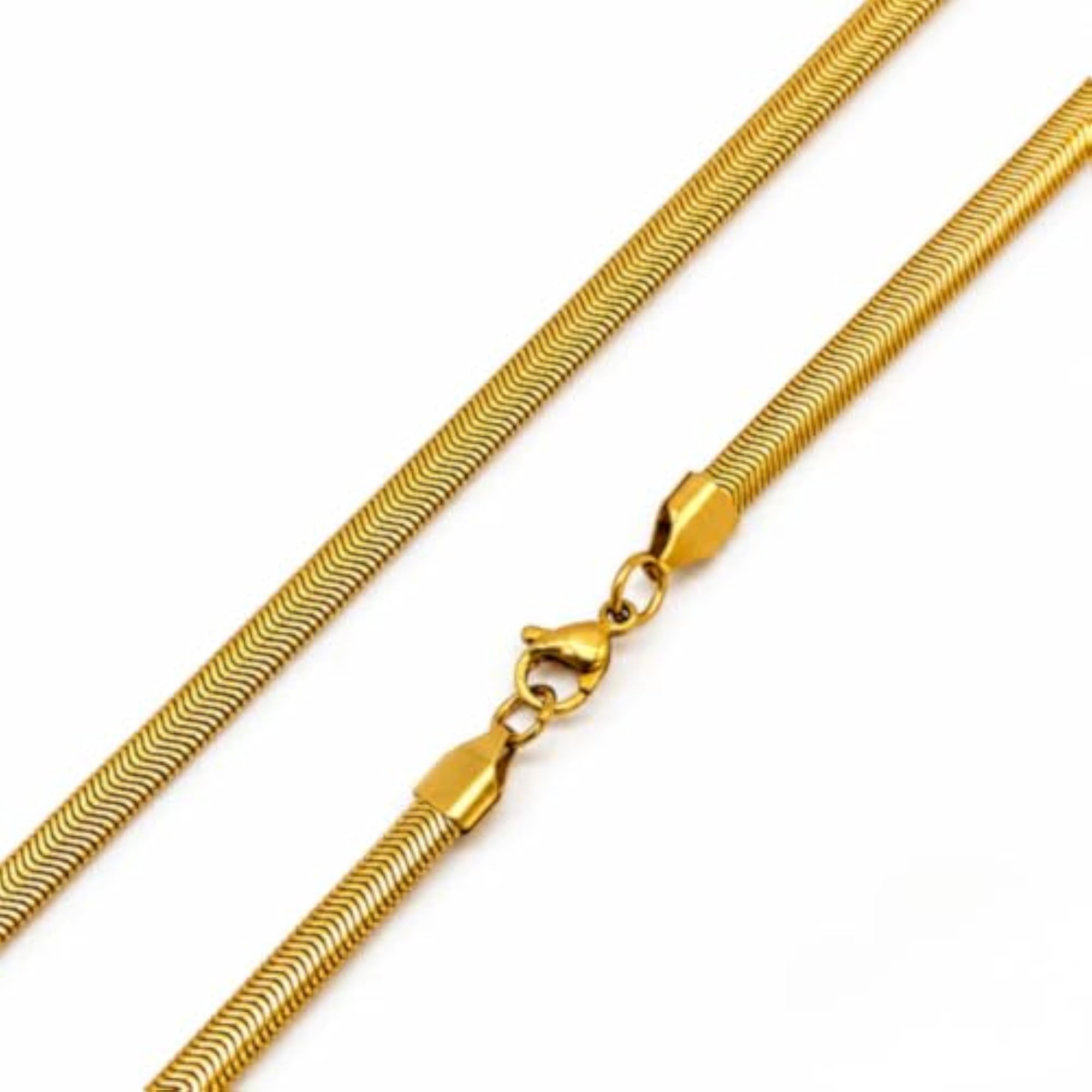 6mm Gold Cobra Chain Necklace for Men & Women